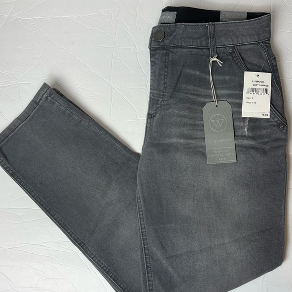 Wit & Wisdom Gray Distressed Ab Solutions Trouser Jean Pants - Picture 8 of 10